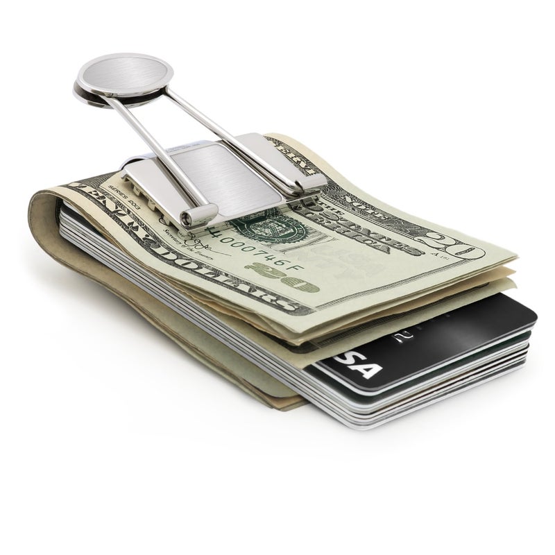 Speidel Stainless Steel Ionic Plated Metal Money Clip for Men, Bill Binder Clip, Wallet, Credit Card Holder, Minimalist Slim Money Clip - Image 3